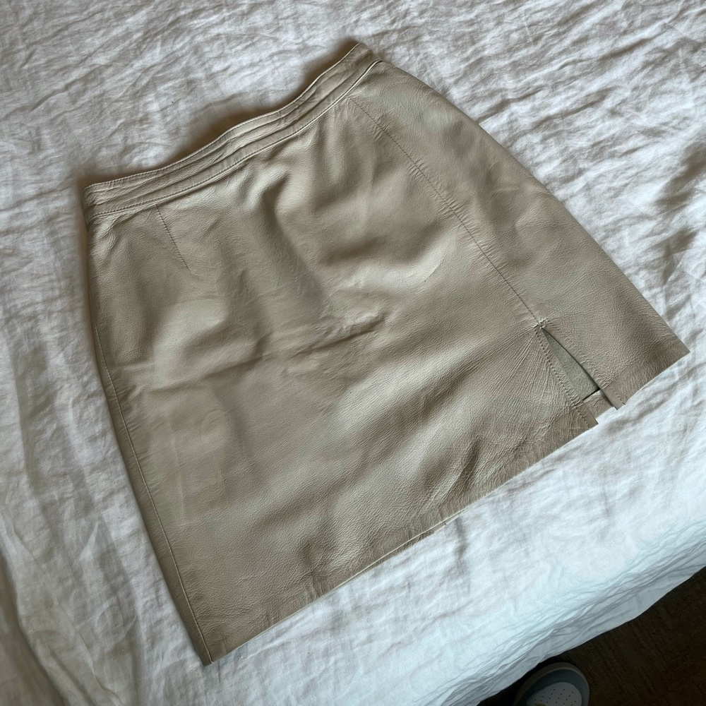Italian Leather Mini Skirt
